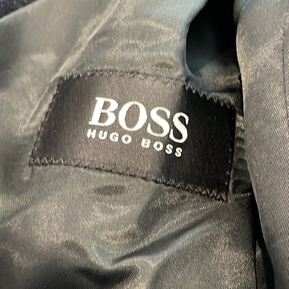 Hugo Boss Navy Wool Long Jacket - Picture 3 of 7